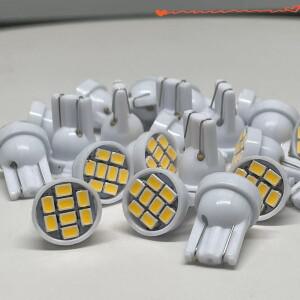 100PCS AC 6V T10 555 비극성 8SMD 194 LED 전구 웨지 커패시터 파일럿 램프 자동차 교체 액세서리