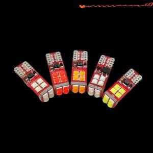 50개 T10 W5W 3030 LED 12SMD 자동차 주차등 광원 캔버스 무오류 12-24V 무극성 독서등 웨지 테일 사이드