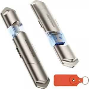 이동 속도 USB 드라이브 256GB 외장 SSD 000MB/s 32 Gen2+USB C 듀얼 포트 휴대용 아연 합금 스틱 5/6/7