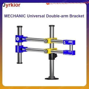 MECHANIC LM3 범용 더블 암 현미경 브래킷 360 ° 회전식 20KG 하중 6-나사 고정 베이스 휴대폰 수리