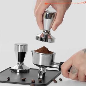 1PCS 커피 탬퍼 49/51/53/55/57.5/58mm 바리스타 에스프레소 프레서베이스 클리어 바디 스테인레스 스틸