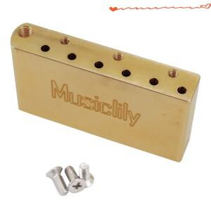 Musiclily Ultra 52.5mm 솔리드 브래스/스틸 트레몰로 블록(중국 및 인도네시아 제작 Squier 표준 시리즈
