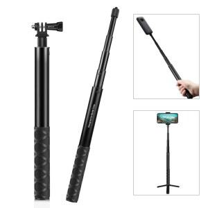 카메라봉 셀카봉 PULUZ 110CM 접이식 X2 호환 X4 INSTA360 모노포드 X3 베이스 OSMO 360 X5 메탈 어댑터 나사 인비저블