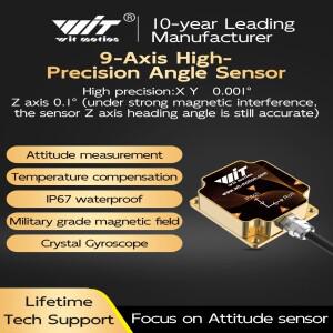 WitMotion 고급 융합 알고리즘 포함 3 축 가속도계 크리스탈 자이로스코프 마게미터 0.001deg 정확도 HWT90