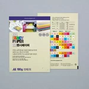 두성 OA팬시페이퍼 A4 180g R02 연미색 컬러용지 15매 (1개입)