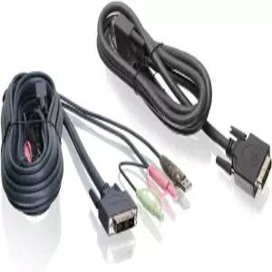 IOGEAR 듀얼 뷰 링크 DVI 오디오가 포함된 USB KVM 케이블 키트 TAA 호환 6피트 G2L7202U