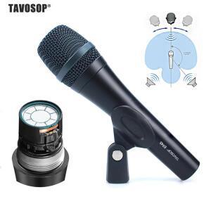 TVOSOP E945 슈퍼카디오이드 다이나믹 마이크 전문가용 핸드헬드 가라오케 무대 노래 녹음 보컬