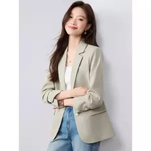 여성용 그레이 캐주얼 상의 스몰 정장 봄가을 코트 자켓 커리어우먼 원픽3