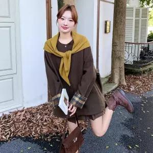 블랙팬서 여친 모직 하프 코트 피케 선물 케이프 OPH1