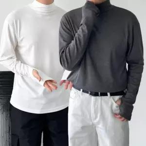 [모노폴로지]1 1 남자반목티 기모 남성반폴라티