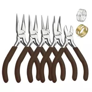 보석 제작 및 시계 수리용 미니 정밀 펜치 - 스프링 핸들이 있는 초미세 팁 공예용 DIY 작업에 이상적