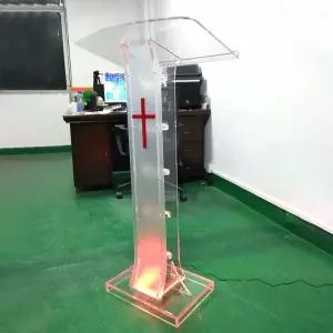 교회강대상 화이트 성가대 기독교 십자가 교회 조립식 예배 모델 아크릴 메뉴판 스탠드 단상