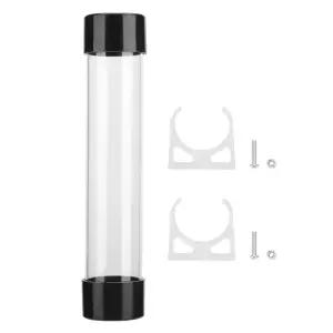 PC 컴퓨터 액체 냉각 시스템용 투명 원통형 수냉 탱크 저장소 G1/4 스레드 240mm