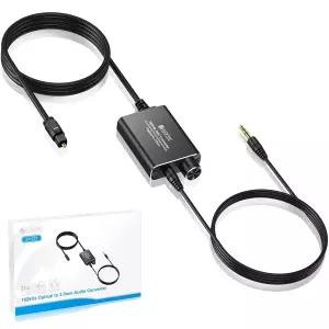 35mm/Aux 어댑터7피트 92KHz DAC 컨버터메탈 쉘 칩 내장 HDTV//게임 콘솔부터 오디오 스피커 및 폰까지