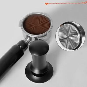커피 탬퍼 51mm 리플 베이스 레벨링 일정 압력 스프링 장착 바리스타 도구 액세서리