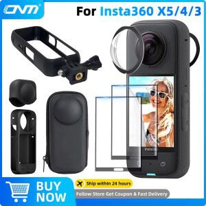 카메라손목스트랩 INSTA360 X3 X4 보관 실리콘 케이스 X5용 보호 가방 INSTA 360 가드 세트 스크린 프레임