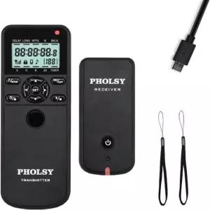 PHOLSY Wireless Timer Shutter Remote Release Control with HDR and Intervalometer for Fujifilm GFX