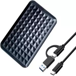 25인치 HDD 울트라 슬림 휴대용 외장 하드 드라이브 USB 3형 C 스지(PC Mac 노트북 One용)