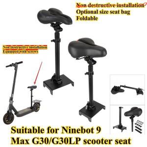 Ninebot 9 Max G30/G30LP 스쿠터 시트 접이식 충격 흡수 안장용 비파괴 장착