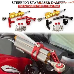 오토바이 액세서리 조정 가능한 댐퍼 스티어링 안정화 키트 Ducati Monster 797 821 MONSTER 1200 2014-202