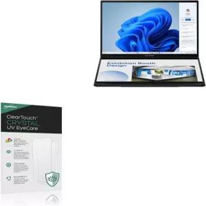 ASUS 젠북 듀오와 호환되는 박스웨이브 스크린 프로텍터 - 클리어터치 크리스탈 안티 UV 케어(2팩) 유해한