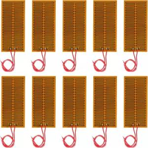 10 PCS 45mm x 필름 히터 플레이트 접착 패드 PI 발열체 24V 30W 스트립 폴리이미드