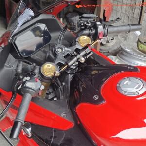 VOGE RR660S S 오토바이 액세서리 탄소 섬유 스티어링 댐퍼 스태빌라이저 장착 브래킷 지지대