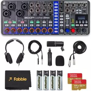 ZDM 팟트 마이크 팩 폰 스탠드 XLR 케이블 윈드스크린 배터리 SD 카드가 된 LiveTrak L6max 디지털 믹서