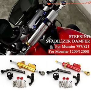 오토바이 액세서리 스티어링 안정화 댐퍼 장착 브래킷 키트 레드 블랙 Ducati Monster 797 821 1200 2014-2