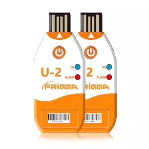 프리가 2팩 USB 온도 데이터 로거 일회용 기록기 00일 고정밀 모니터 4400포인트 PDF CSV 보고서 U2
