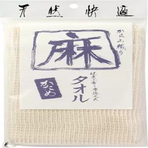 카메노코 타와시 일본산 100 린넨 타월 - 목욕 스크러버 단단한 13.39 x 39.37 인치 흰색