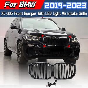 BMW X5 G05 2023 프론트 범퍼 발광 에어 인테이크 그릴 LED 라이트 워터 탱크 보호 커버 키트