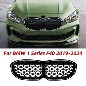 BMW 1 시리즈 F40 M135i 118i M 스포츠 128ti 2024 프론트 범퍼 그릴 키드니 레이싱 LED 화이트 라이트