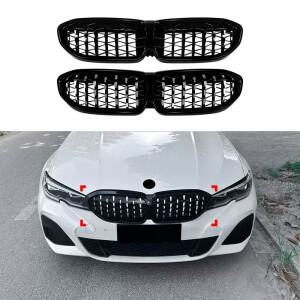 BMW 3 시리즈 G20 G21 G28  프론트 크리스탈 블랙 스타 그릴 ABS 교체 메쉬