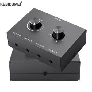 HDMI분배기 스테레오 오디오 스위처 웨이 5MM 1X2 4X 스위치 음소거 1X4 SPLITTER 2X 박스 양방향 단추