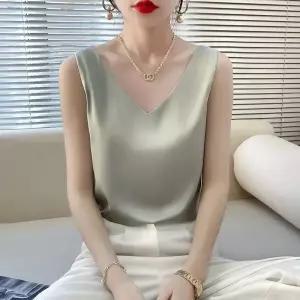 스트레인지 여친 캐주얼 하계 이너로 브이넥 데일리룩 정장 나시 조끼 아우터 KUK2