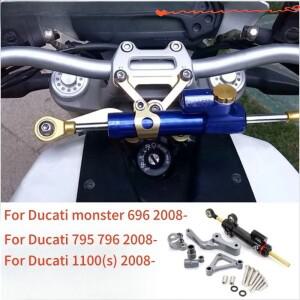 오토바이 액세서리 스태빌라이저 댐퍼 DUCATI 696 Monster 2008-용 완전한 스티어링 장착 브래킷