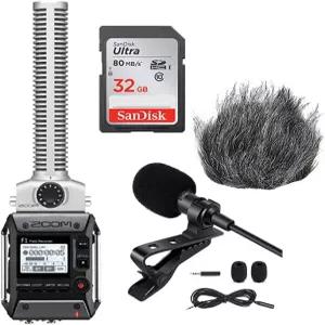 FSP 필드 샷건 마이크 팩 라에 라펠 클립 32GB SD 카드 윈드버스터