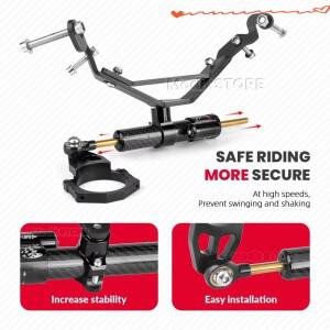 새로운 오토바이 조향 댐퍼 브래킷 안정기 장착 키트 알루미늄 가와사키 Z900RS Z 2018-2024