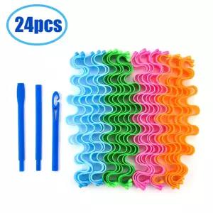 무해한 부드러운 머리카락 경기자 무열 DIY 매직 웨이브 컬 롤러 헤어 액세서리 도구에 대한 열없이 컬링
