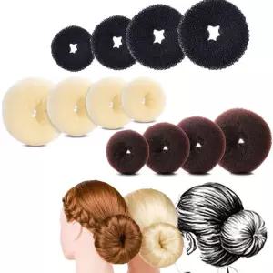 1-3Pcs 플레이트 헤어 도넛 롤빵 메이커 롤러 DIY 매직 탄성 폼 스폰지 공주 액세서리 스타일링 도구 S/M/L