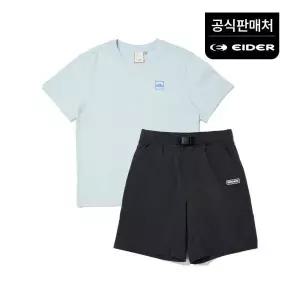 [아이더]남녀공용 CAMP 캠프 키즈 UNI 반팔 티바지 세트 JUM23M01IC 749060