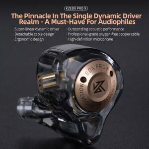 넥밴드이어폰 KZ EDX PRO 2PIN 헤드폰 중저음 스포츠 분리형 드라이브 메탈 HIFI
