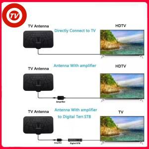 UHD안테나 TV 실내 지상파 수신기 1500마일 디지털 HDTV 로컬 공중 DVBT2 안테나 FREEVIEW 4K 채널 ISDBTB 방송 증폭