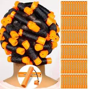 10pcs 헤어 콜드 롤러 무열 컬링 경기자 막대 열파 곱슬 파마 막대가없는 매직 컬러