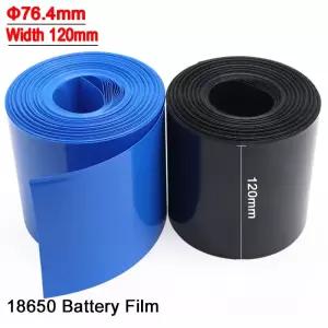 2/5/10/50m 너비 120mm PVC 열 수축 튜브 절연 필름 랩 보호 케이스 와이어 케이블 슬리브 리튬 배터리