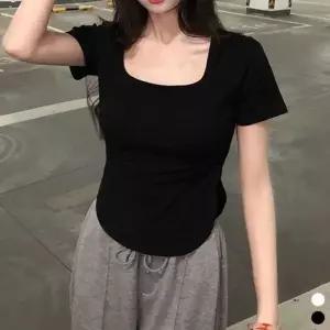 [하프클럽/]스퀘어라인 컷아웃 베이직상티 썸머 숏티 하프슬리브