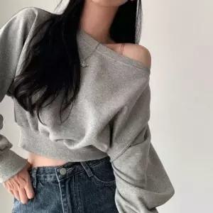 [하프클럽/]언발란스 오프 숄더핏 컴포트 숏기장 스 셔츠변환기 롱셔츠 티