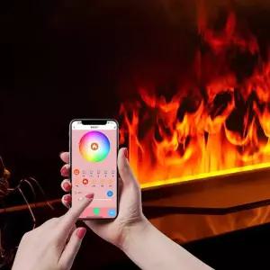 불멍 수증기 난로 인테리어 가습 감성 화로 3D 조명 화목 불 벽난로 화염 가짜불 대형
