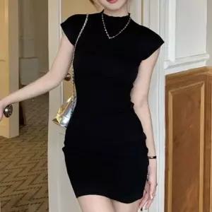 [하프클럽/]레이디스 하이칼라캡소매 컴포트 타이트 미니사이즈 원피스룩